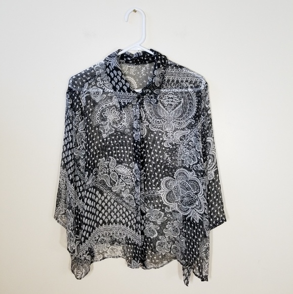 Tops - Unbranded | sheer silk button down